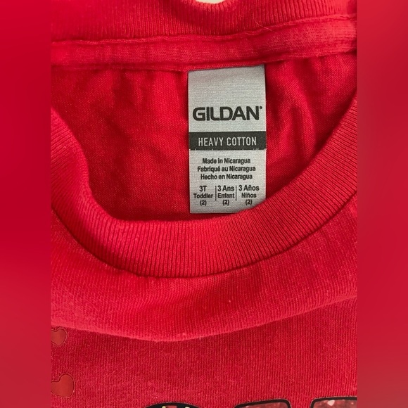 Gildan Heavy 100% Cotton Valentine’s Day Love Red Short Sleeve T-Shirt Girl’s 3T - Picture 11 of 15
